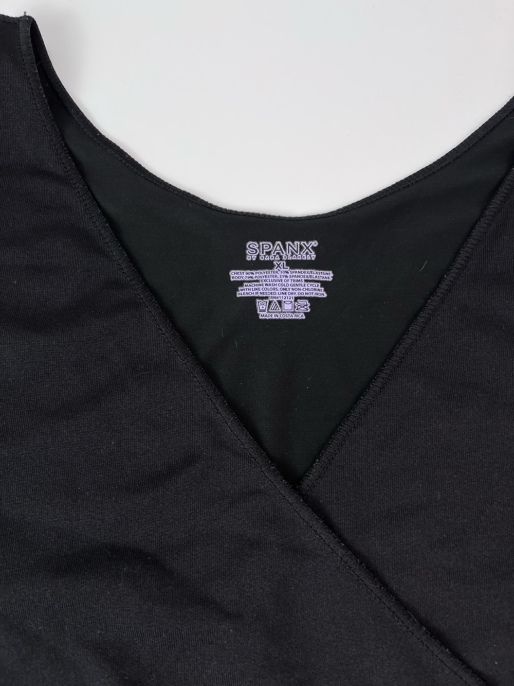 SPANX Women’s V Neck Crossover Tank Top Black Sz extra large XL - Picture 5 of 6